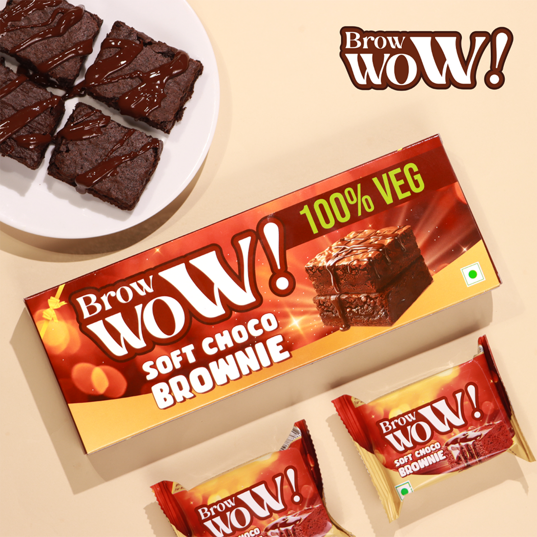 BrowWow - Soft Choco Brownie (4 pcs) Box