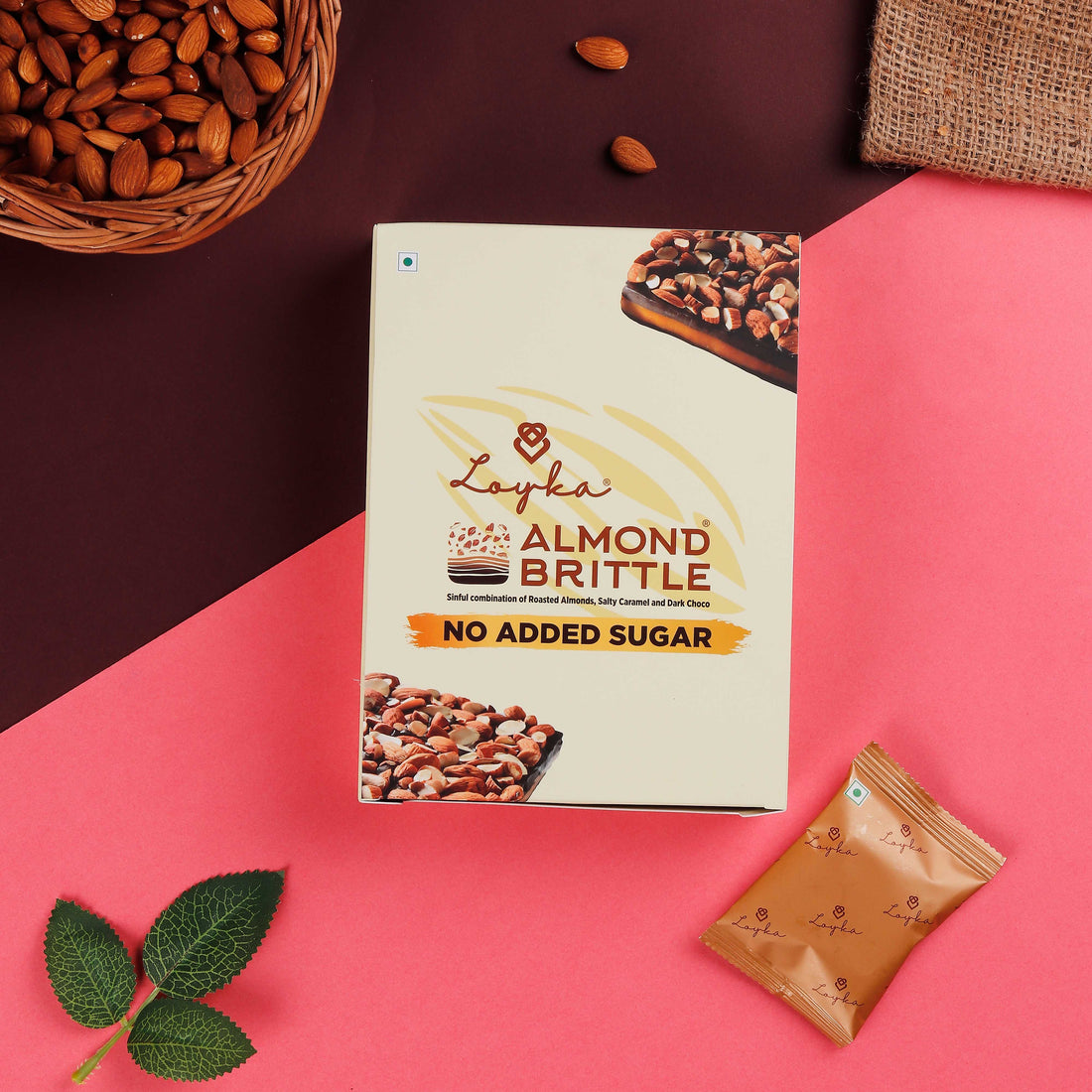 Almond Brittle 12 pcs Box (No Added Sugar)